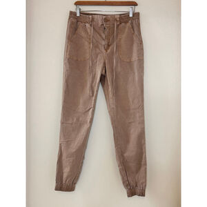 American Eagle Women's Size 14 Long Beige Jogger Pants Elastic Waist and Cuffs